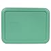 Pyrex Rectangular 3 Cup (750ml) Plastic Storage Cover (2, Green)