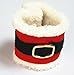 Amberetech 4pcs Napkin Rings Holder,Santa Belts Design,Party Dinner Table Decor