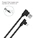 Right Angle Micro USB Cable 10ft 3 Pack 90 Degree Android Charger Cable Extra Long USB Micro Cable Nylon Braided Charger Cords and Data Sync for Galaxy s7 s6 /Android Smartphones(Black, 10feet)
