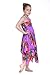 Girl Gypsy Uneven Button Hawaiian Luau Dress in Purple 12