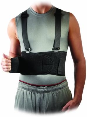 McDavid496 Back Support with Suspender, Black, Large