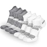 FLYRUN Womens Athletic Ankle Socks Women 6 Pack Performance Cushioned Low Cut Running Tab Socks