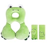 Baby Travel Pillow, FOME Kids Baby Toddler Neck Pillow Neck Support Neck Rest for Car Seat Travel Airplane with Safety Seat Belt Protection Cover Shoulder Fit for Baby 1-4 Years Old