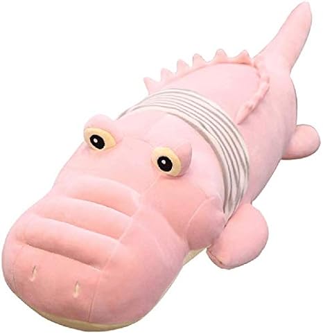 Amazon Co Jp 柔らかいおもちゃ ピンクのワニのぬいぐるみの男の子と女の子のおもちゃかわいい漫画のワニの子供部屋のベ ホーム キッチン