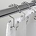 Moldiy Shower Curtain Hooks, Double Glide Shower Rings Brushed Nickel - Set of 12