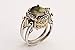 Turkish Handmade Special Design Jewelry 2 rings in 1 ring Reversible Oval Cut Peridot Topaz and Black Onyx 925 Sterling Silver Ladie's Ring All Size