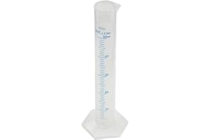 U-M Reusable Plastic Measuring Tube Liquid Graduated Measuring Test Tube Cylinder Measuring Cup for Lab Use 1PCS 50ml Transpa