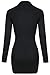 ACEVOG Women's V Neck Long Sleeve Classic Slim Fit Bodycon Midi Dress