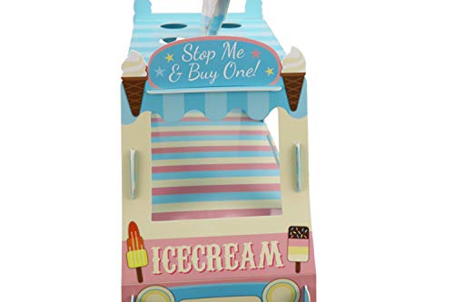 image for KAPOKKU 3 Tier Cupcake Stand Ice Cream Van Stand Cars Display StandCar