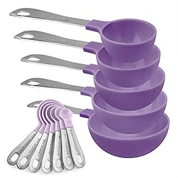 COOK WITH COLOR 12 Piece Plastic Measuring Cups Set