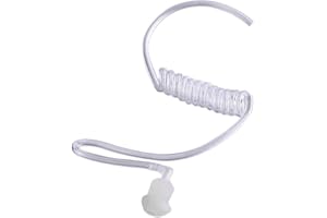 KEYBLU Clear Acoustic Tube Replacement for Two Way Radio Earpiece, Headset (Without Connector 2 Pack)