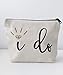 Bridal Shower Gift Bride Gift I Do Canvas Makeup Bag Make Up Pouch Bride To Be Gift Wedding Vows