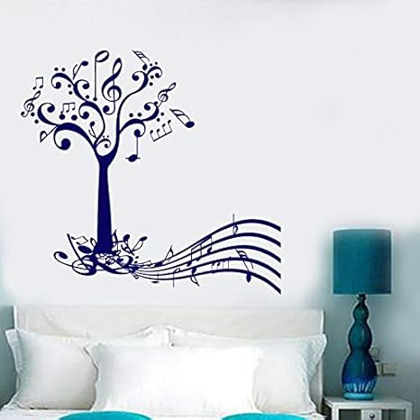 Xxvip 42x47cm, Arte de Pared, Pegatinas de Dormitorio, Árbol de música