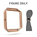 Fitbit Blaze Accessories Frame, UMTele Stainless Steel Watch Metal Housing Replacement Watch Holder Cover for Fitbit Blaze Smart Watch Rose Gold