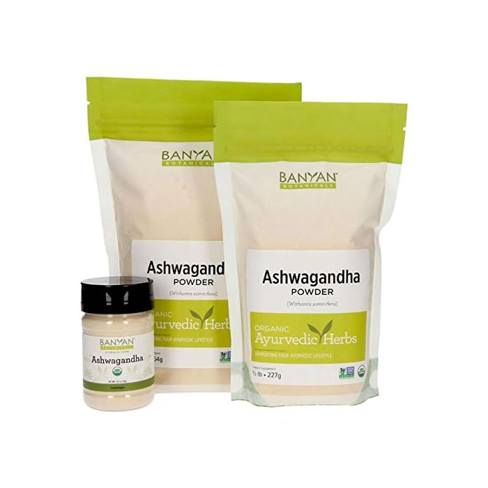 Banyan Botanicals Organic Ashwagandha Powder – Withania somnifera – for Healthy Adrenals & Immune System, Stress Relief…