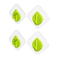 Heasa Wall Hooks, Hat Hooks, Storage Wall Mounted Coat Hanging Leaf Shape Hook for Coat, Wardrobe Closet Towel Key Robe Hook (Green) a