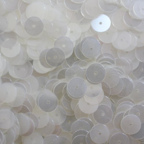 8mm Flat Round SEQUIN PAILLETTES ~ Crystal Luster Shiny ~ Loose sequins for embroidery, bridal, applique, arts, crafts, and embellishment. Made in USA.