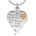 Unisex No Longer by My Side But Forever in My Heart Dad&Mom Cremation Ashes Urn Pendant Necklace