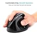 MoKo Wireless Mouse, 2.4G Ergonomic Vertical Wrist Rest Mouse with 3 Adjustable DPI Levels and 6 Buttons for Laptop, PC, Notebook, Chromebook, MacBook - Black