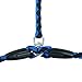 Wisspet Double Dog Leash No Tangle Coupler Nylon Leash for Two Large/Small Dogs (Blue&black)