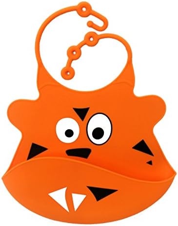 Tidy Tiger Soft Silicone Food and Crumb Catcher Baby Bib - BPA Free