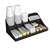 Mind Reader 11 Compartment Breakroom Coffee Condiment Organizer, Black