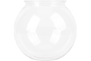 Round shatterproof plastic fish bowls for table decoration aquarium (L)
