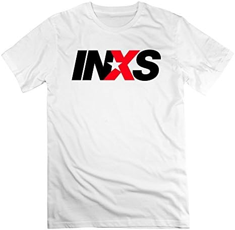Abbas Man's INXS Logo Tshirt M White