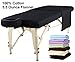 Master Massage  Universal Massage Table Flannel Sheet Set 3 in 1 Table Cover, Face Cushion Cover, Table Sheet (Black)