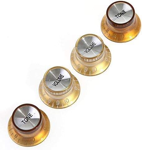 Mobiz Speed Knobs Control Buttons Replacement Guitar Parts 4PCS per Set (2 Volume &amp; 2 Tone)