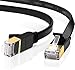 UGREEN Ethernet Cable, Cat 7 Gigabit LAN Network RJ45 High-Speed Patch Cord Flat Design 10Gbps for 600Mhz/s STP for Raspberry Pi 4, Console, PS3, PS4, Switch, Router, Modem, Patch Panel, PC (15FT)