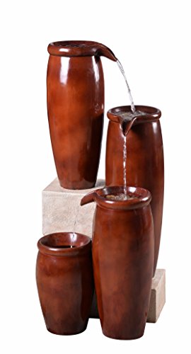 Kenroy Home 51038RST Vessel Indoor/Outdoor Fountain, Rust