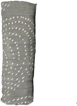 LIFESTYLE BAMBOO Bamboo Swaddle Blankets - Bamboo Muslin Blankets - Single - Grey with White Dot Circles - Unisex - Neutral Colors - Baby & Newborn Wraps - Baby Boy - Baby Girl - Gift