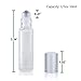Olilia Frosted Glass Roller Bottles for Essential Oils, 12 Bottles 10ml Metal Roller Balls Essential Oils Opener Key Tool included