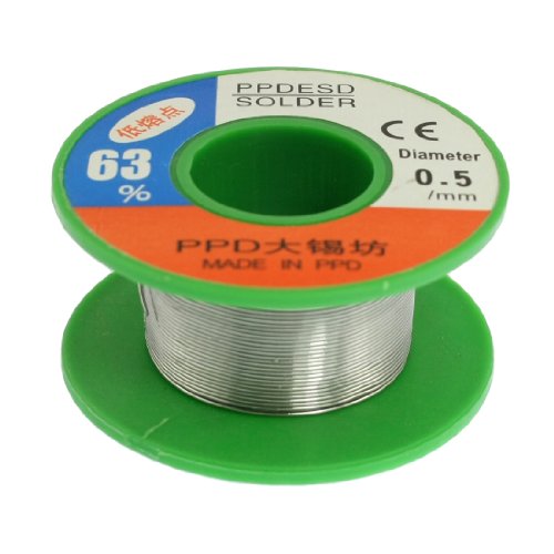 uxcell 0.5mm 0.02" 63/37 Flux Tin Lead Roll Solder Soldering Wire Reel