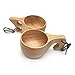 Nordic Style Handmade Finnish Kuksa Ancient Lapland Finland Style Wooden Cup (Classic-2 Holes)