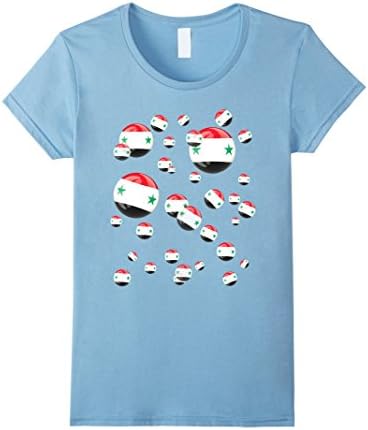 Womens Syria flag funny gifts t shirt Small Baby Blue