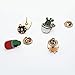 Green Plant Succulent Cactus Aloe Flower Trendy Enamel Lapel Pin Set