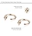 FUNRUN JEWELRY 5 Pairs Stainless Steel Hoop Nose Ring for Girls Men Septum Jewelry Non Pierced Earrings 8mm