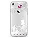 iPhone 8, iPhone 7 Clear Case, JAMMYLIZARD Invisible Gel Sketch Clear Design Back Cover, Silhouette