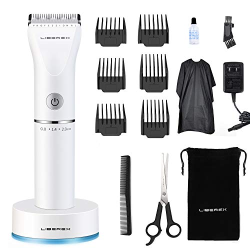 Liberex Cordless Electric Hair Clippers - Professional Rechargeable Hair Cutting Machine for Men Women Kids Baby, Barber Grooming Cutter Kit, Beard Body Trimmer Set, 30 Length, Wireless Charging