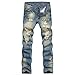 Stunner Men's Vintage Casual Ripped Broken Hole Jeans Denim Joggers Pants CN 500 36
