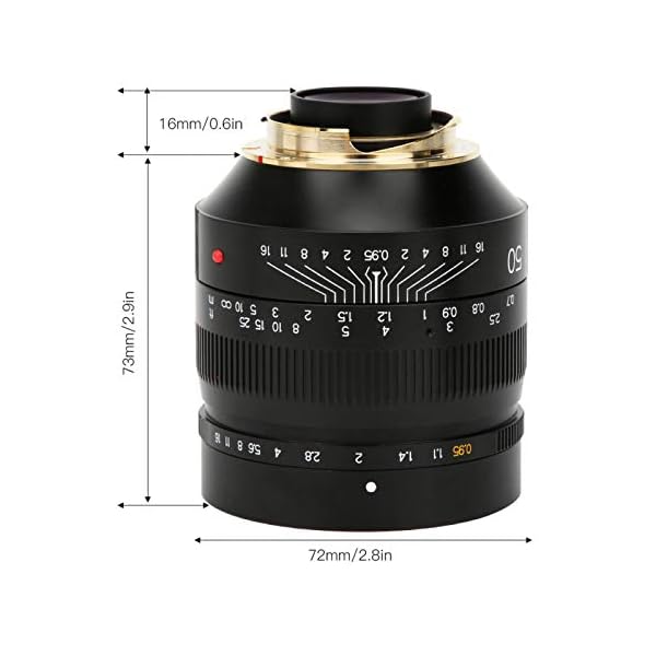 Plyisty 50 mm F0,95 Full Fame Manuelles Objektiv mit großer Blende für spiegelloses Leica M-Mount-Kamera-Porträt mit… – Bild 3
