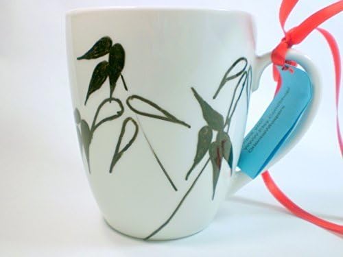 Black and White Hand Painted Mug Oriental