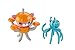 Octonauts Rescue Figure & Sea Creature Pack - Set of 3 - Inkling & The Mimic Octopus, Kwazii & The Slime EEL, Tweak & The Blobfish S1