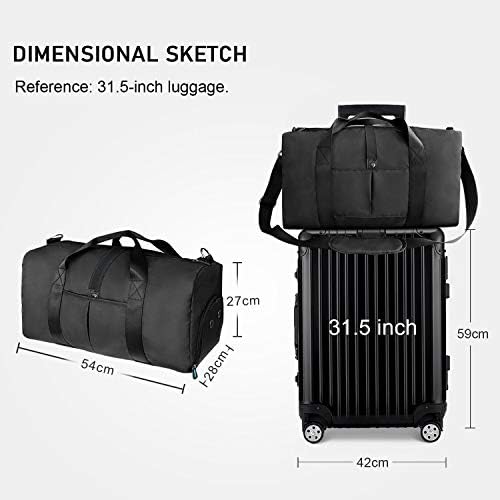 41L Sports Gym Bag with Shoes Compartment and Wet Pocket, 21" Travel Duffle Bag for Men and Women 2 41L Sports Gym Bag with Shoes Compartment and Wet Pocket, 21" Travel Duffle Bag for Men and Women