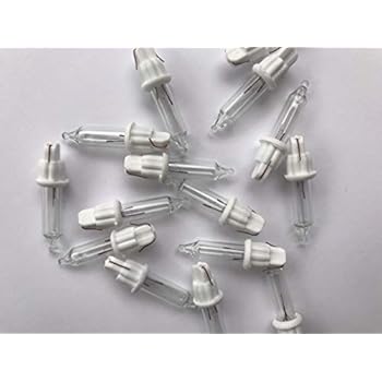 2.5 Volt Replacement Mini Light Bulbs - 100 Clear Bulbs - White Bases