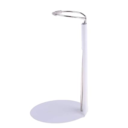 Prettyia Base Adjustable Metal Holder Stand 5.1 - 8.3 for Doll Bear Display - White, as described