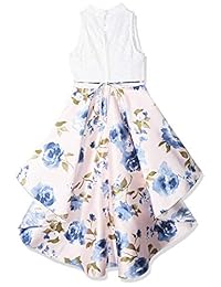 Vestido de fiesta para niña con dobladillo alto y dramático sin palabras