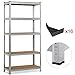 Topeakmart 5 Tier Storage Rack Heavy Duty Adjustable Garage Shelf Steel Shelving Unit,71